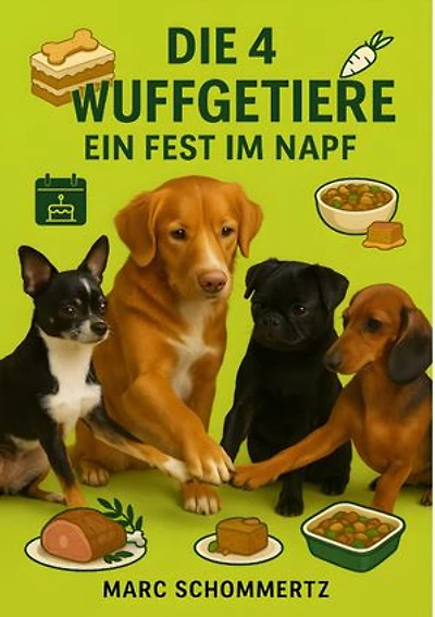 Die 4 Wuffgetiere - Ein Fest im Napf: 30 festliche Rezepte für Hunde