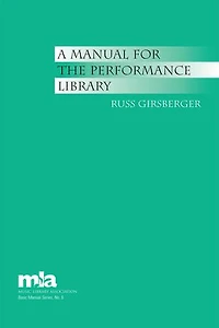 A Manual for the Performance Library