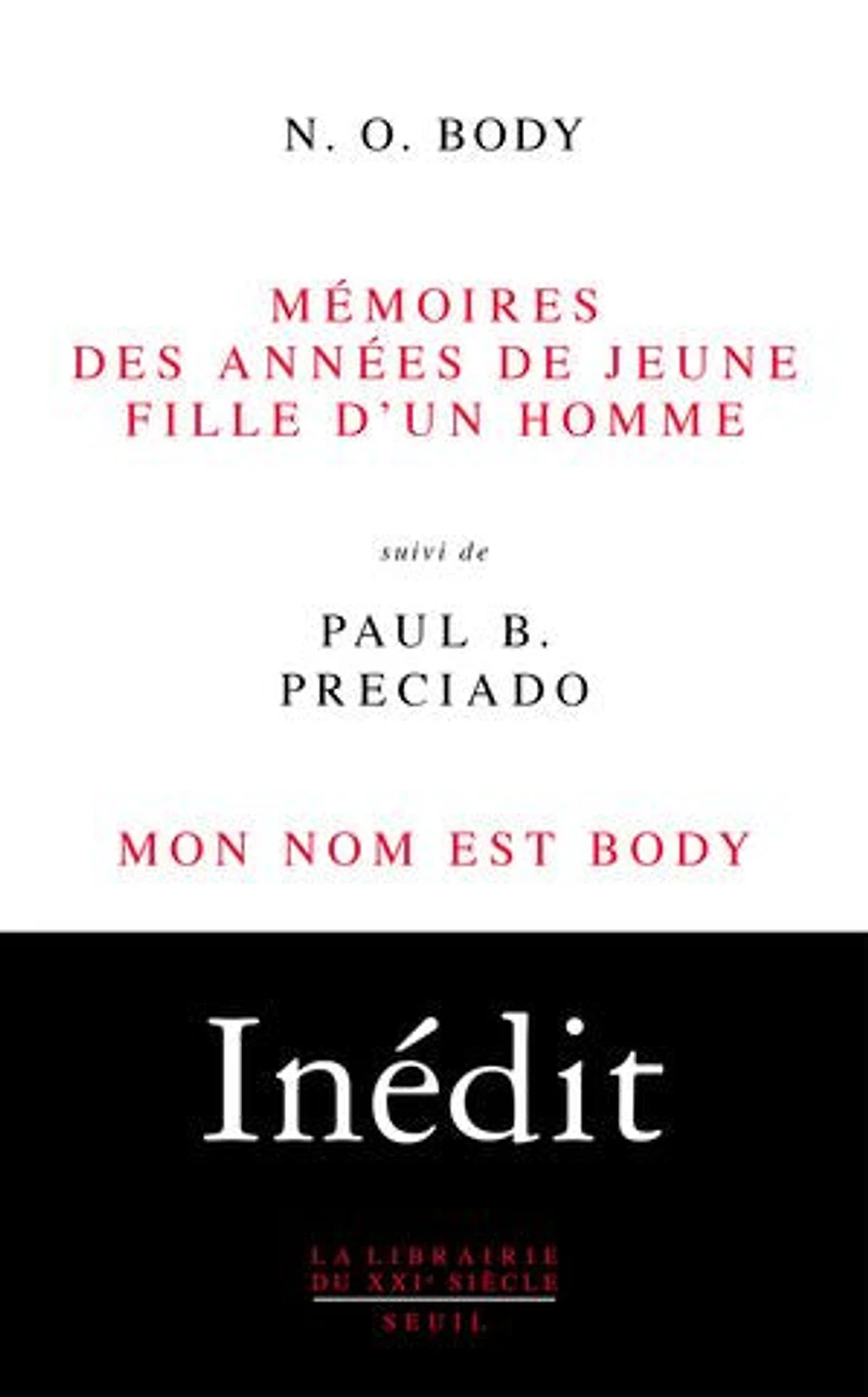 Mémoires des années de jeune fille d'un homme ; Mon nom est Body