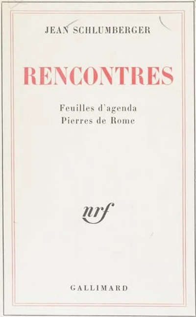 Rencontres: Feuilles d'agenda. Pierres de Rome