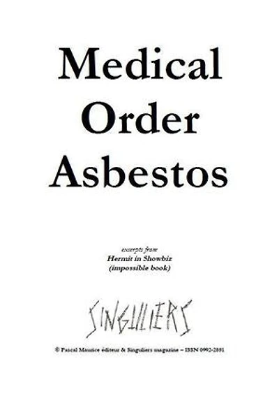Medical Order Asbestos: Artists & Satires, #14