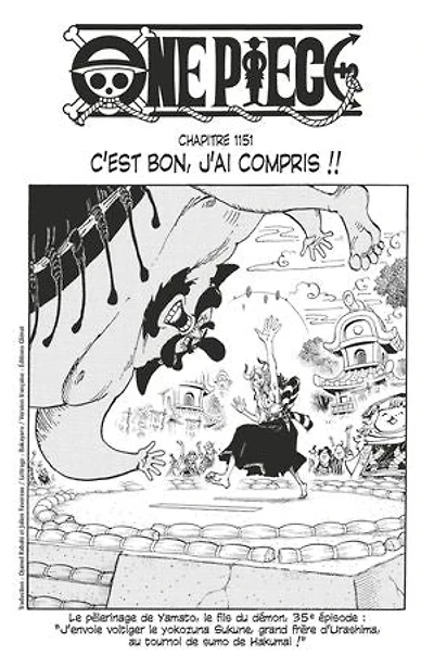 One Piece édition originale - Chapitre 1151: C'est bon, j'ai compris !!