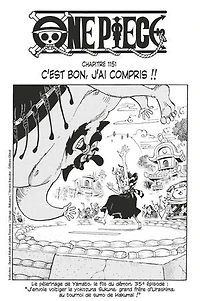 One Piece édition originale - Chapitre 1151: C'est bon, j'ai compris !!
