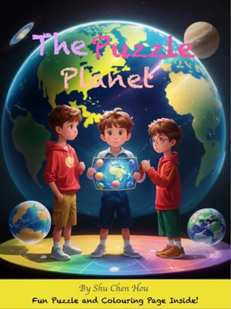 The Puzzle Planet: A Bedtime Adventure of Whimsical Wonders: Explore a World of Puzzles with Alex and Friends, Featuring Colouring Pages and Interactive Fun!