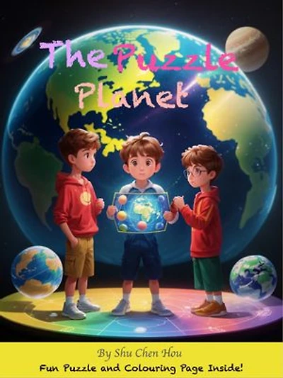 The Puzzle Planet: A Bedtime Adventure of Whimsical Wonders: Explore a World of Puzzles with Alex and Friends, Featuring Colouring Pages and Interactive Fun!