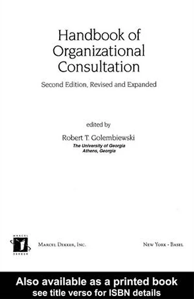 Handbook of Organizational Consultation, Second Editon