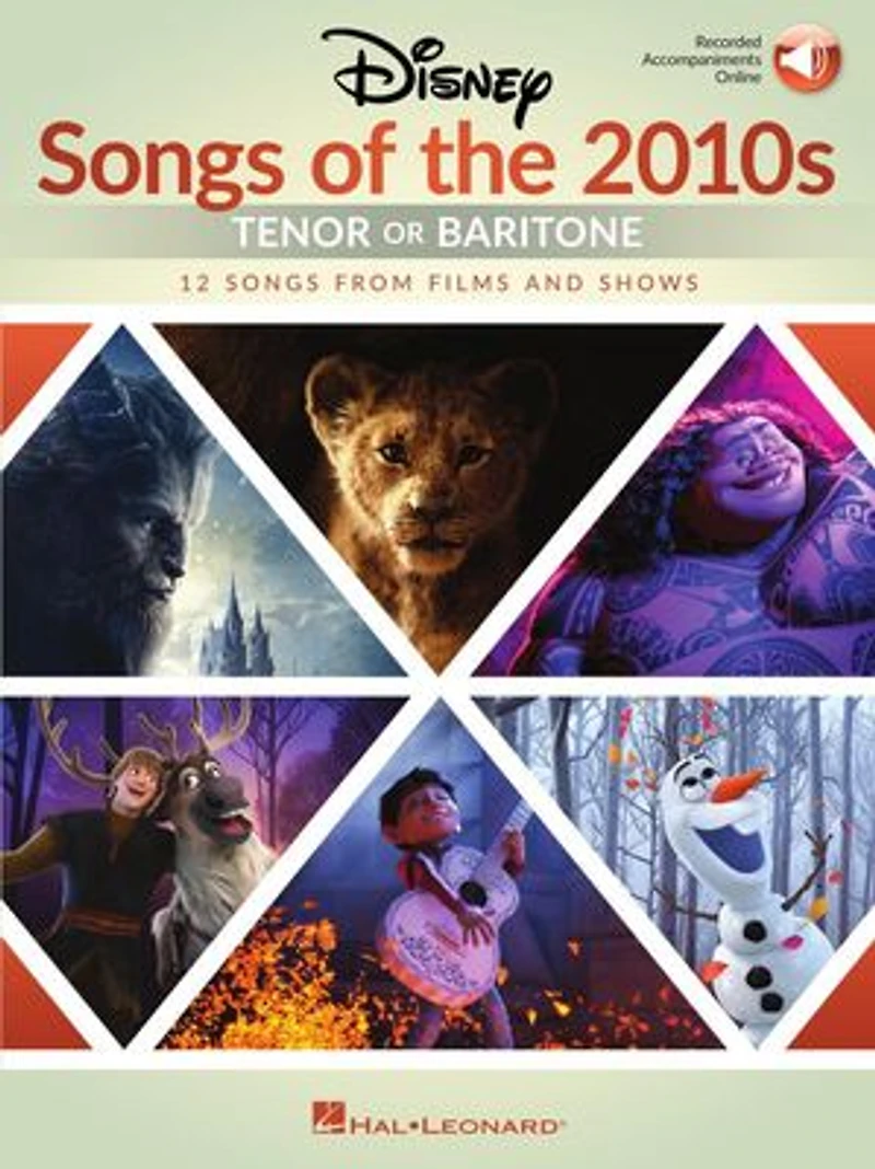Disney Songs Of The 2010s: Tenor Or Baritone - 12 From Films And Shows With Recorded Piano Accompaniments Online: Online