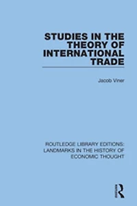 Studies The Theory Of International Trade