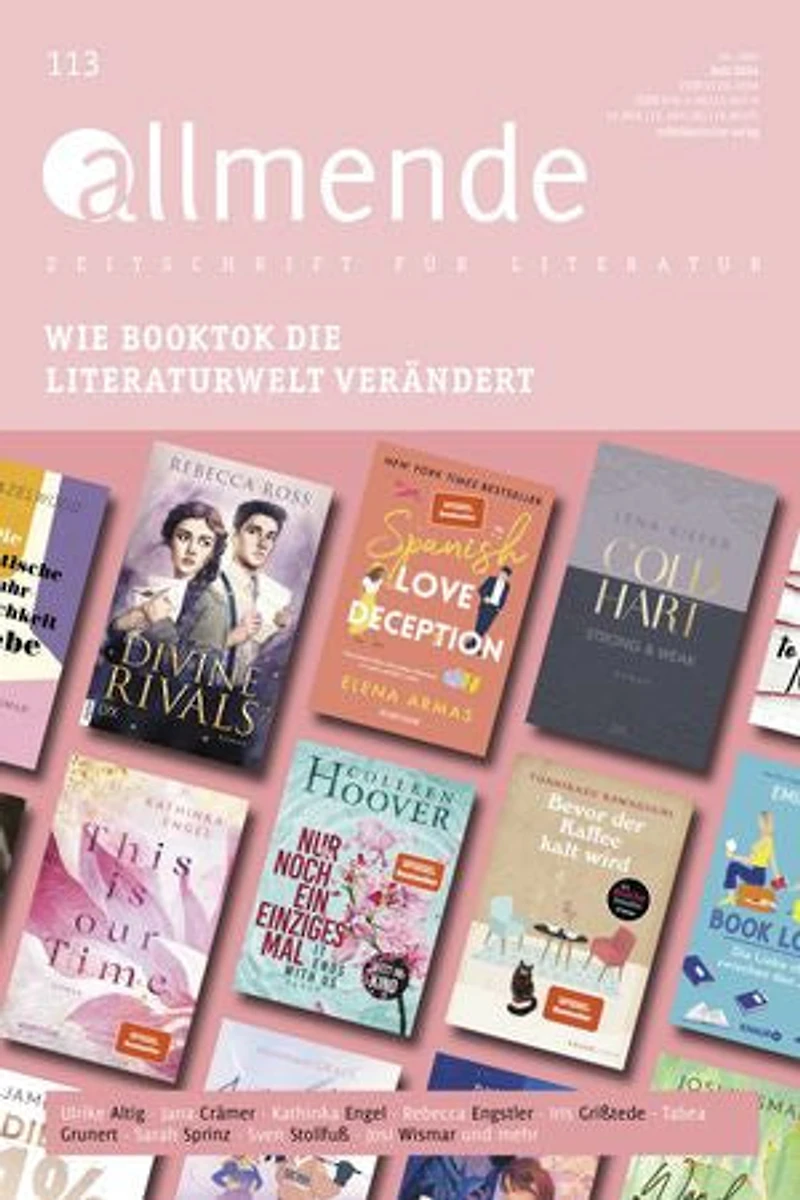 Allmende 113 – Zeitschrift für Literatur: Wie BookTok die Literaturwelt verändert