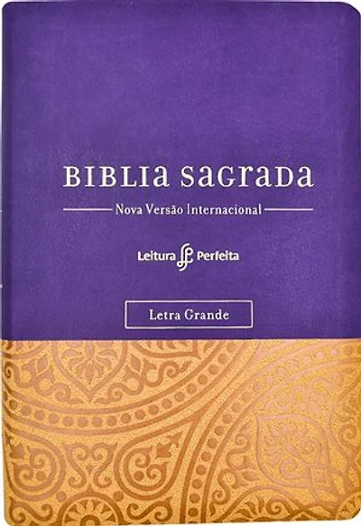 Bíblia NVI, Capa luxo, Roxo e Amarelo, Letra Grande, Com Espaço para Anotações