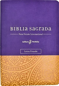 Bíblia NVI, Capa luxo, Roxo e Amarelo, Letra Grande, Com Espaço para Anotações