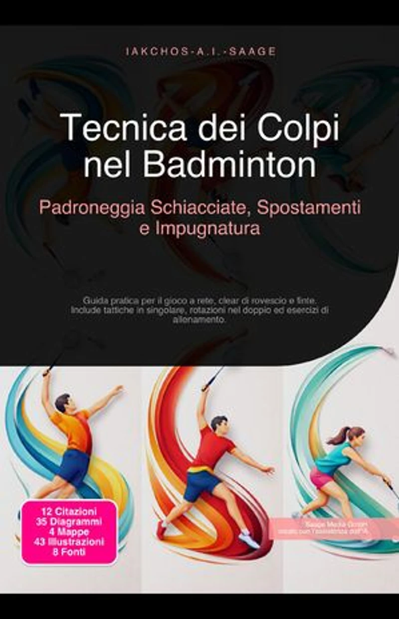 Tecnica dei Colpi nel Badminton: Padroneggia Schiacciate, Spostamenti e Impugnatura: Guida pratica per il gioco a rete, clear di rovescio e finte. Include tattiche in singolare, rotazioni nel doppio ed esercizi di allenamento.