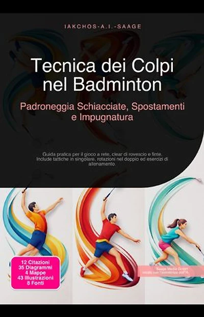 Tecnica dei Colpi nel Badminton: Padroneggia Schiacciate, Spostamenti e Impugnatura: Guida pratica per il gioco a rete, clear di rovescio e finte. Include tattiche in singolare, rotazioni nel doppio ed esercizi di allenamento.