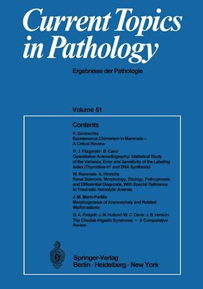 Current Topics Pathology / Ergebnisse der Pathologie