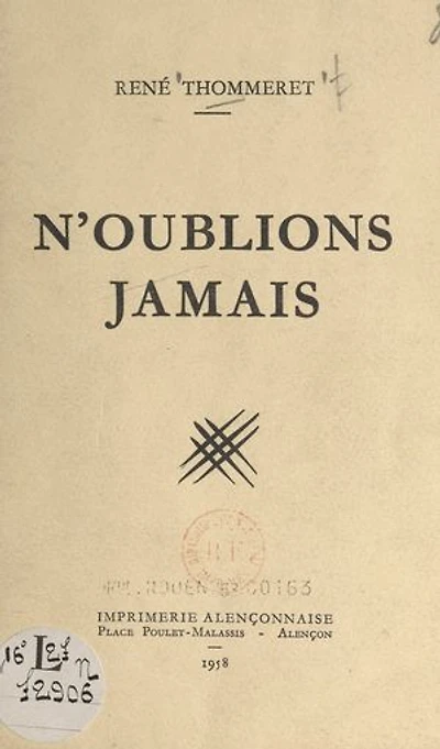 N'oublions jamais