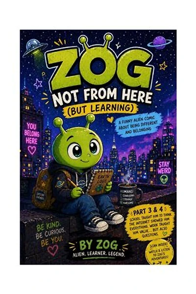 ZOG:NOT FROM HERE (BUT LEARNING): A Funny Alien Comic About Being Different