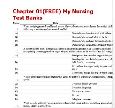 test bank Womble-Introductory-Mental-Health-nursing-2nd-edition-donna-womble