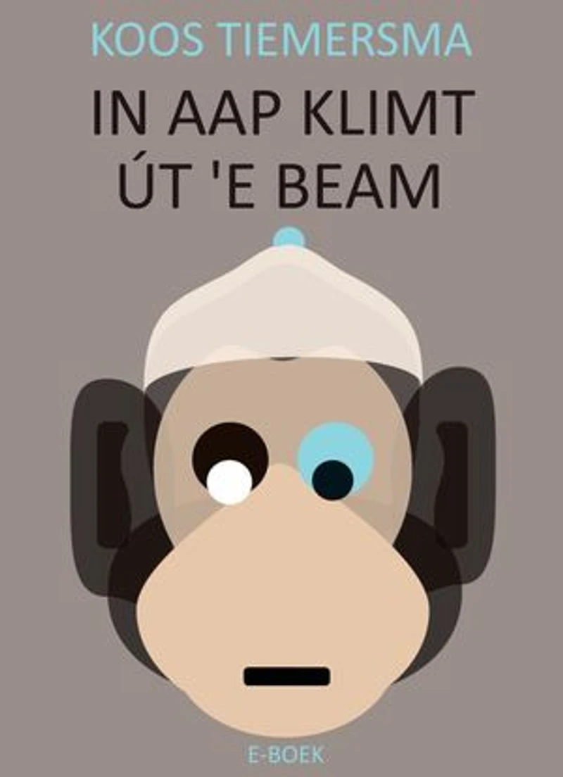 In aap klimt út 'e beam