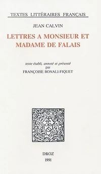 Lettres à Monsieur et Madame de Falai