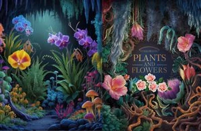 Coloring plants and flowers: coloring pages featuring exquisite plants and flowers