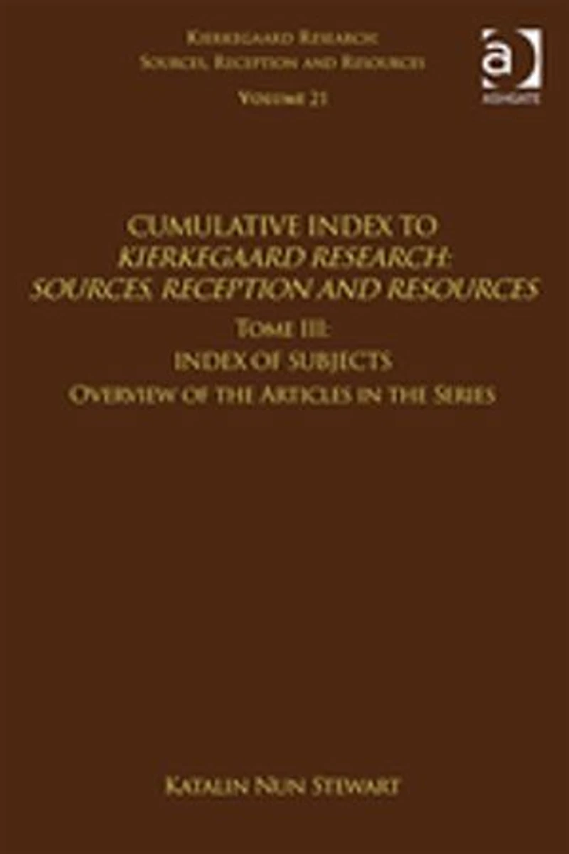 Volume 21, Tome III: Cumulative Index: Index of Subjects, Overview the Articles Series