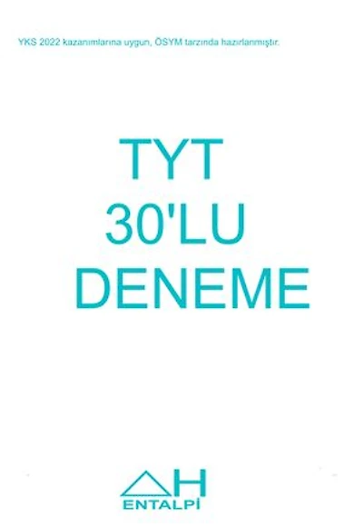 30'lu TYT KİMYA DENEMESİ- ENTALPİ YAYINLARI