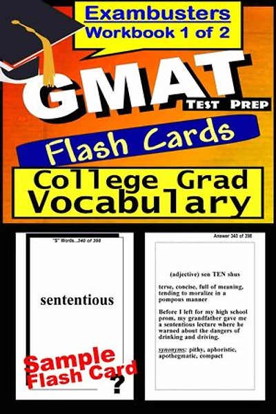 GMAT Test Prep Advanced Vocabulary Review--Exambusters Flash Cards--Workbook 1 of 2: GMAT Exam Study Guide