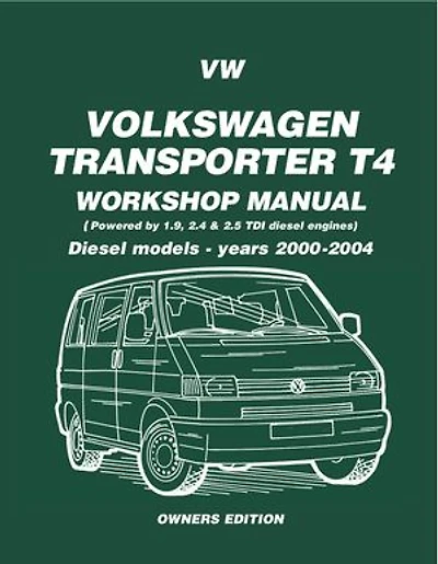 VW Transporter T4 Workshop Manual Diesel 2000-2004