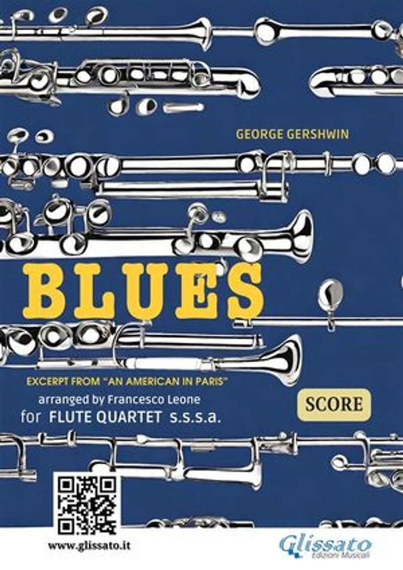 Flute Quartet "Blues" by Gershwin - score