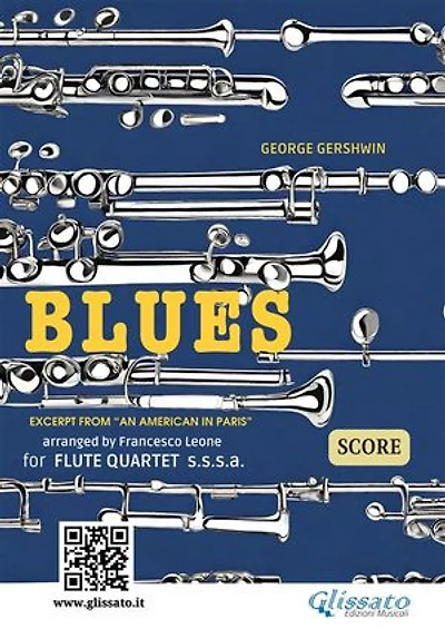 Flute Quartet "Blues" by Gershwin - score