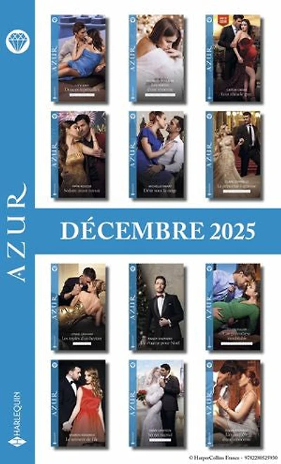 Pack mensuel Azur - 11 romans + 1 titre gratuit (Décembre 2025)