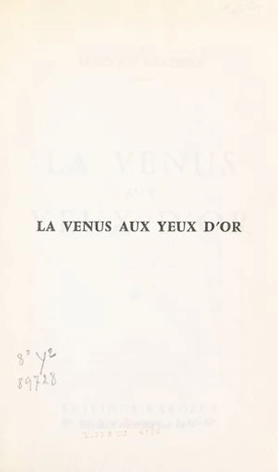 La Vénus aux yeux d'or
