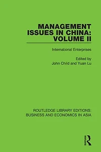Management Issues China: Volume 2: International Enterprises