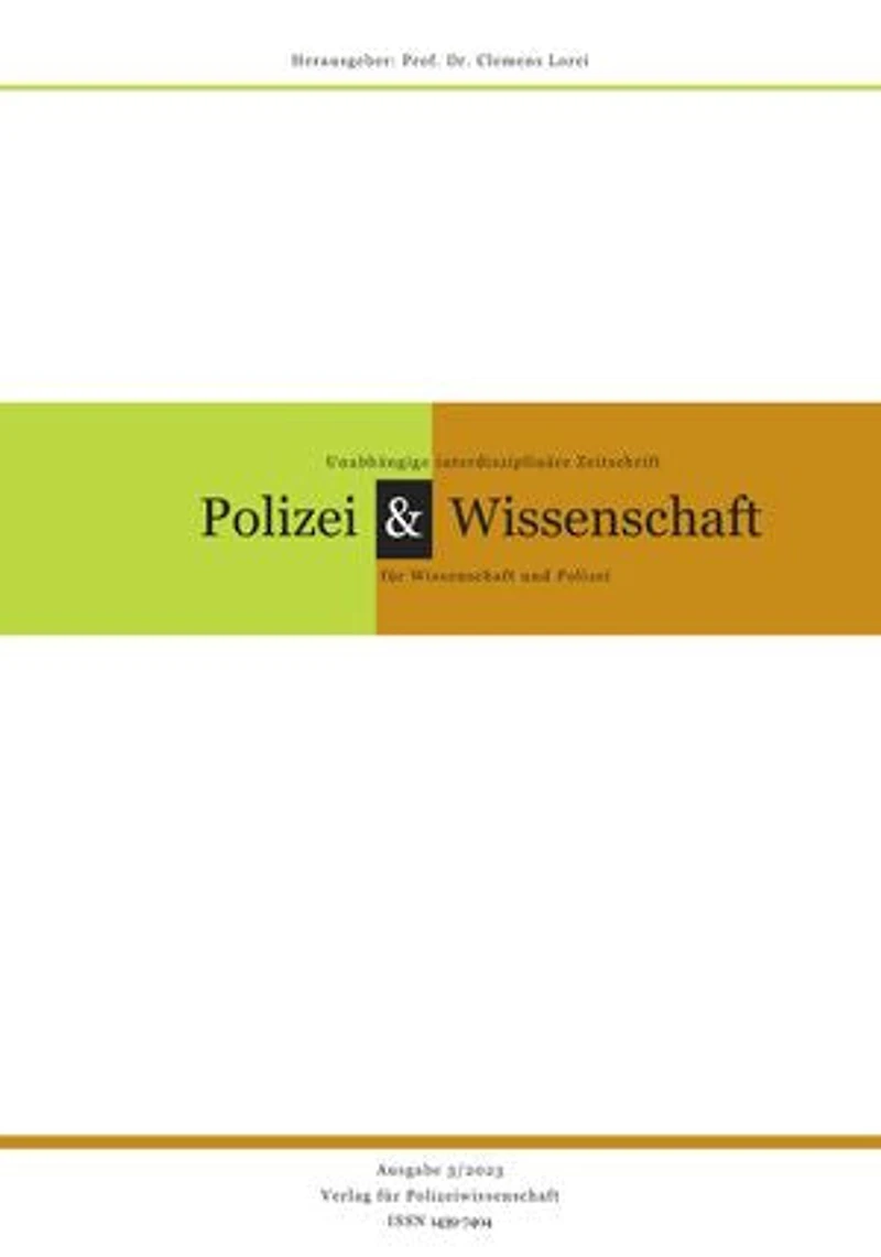 Zeitschrift Polizei & Wissenschaft: Ausgabe 3/2023