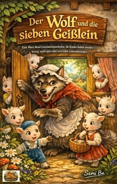 Der Wolf und die sieben Geißlein: Eine Must-Read-Gutenachtgeschichte, die Kinder lieben werden – lustig, sanft und voller wertvoller Lebenslektionen
