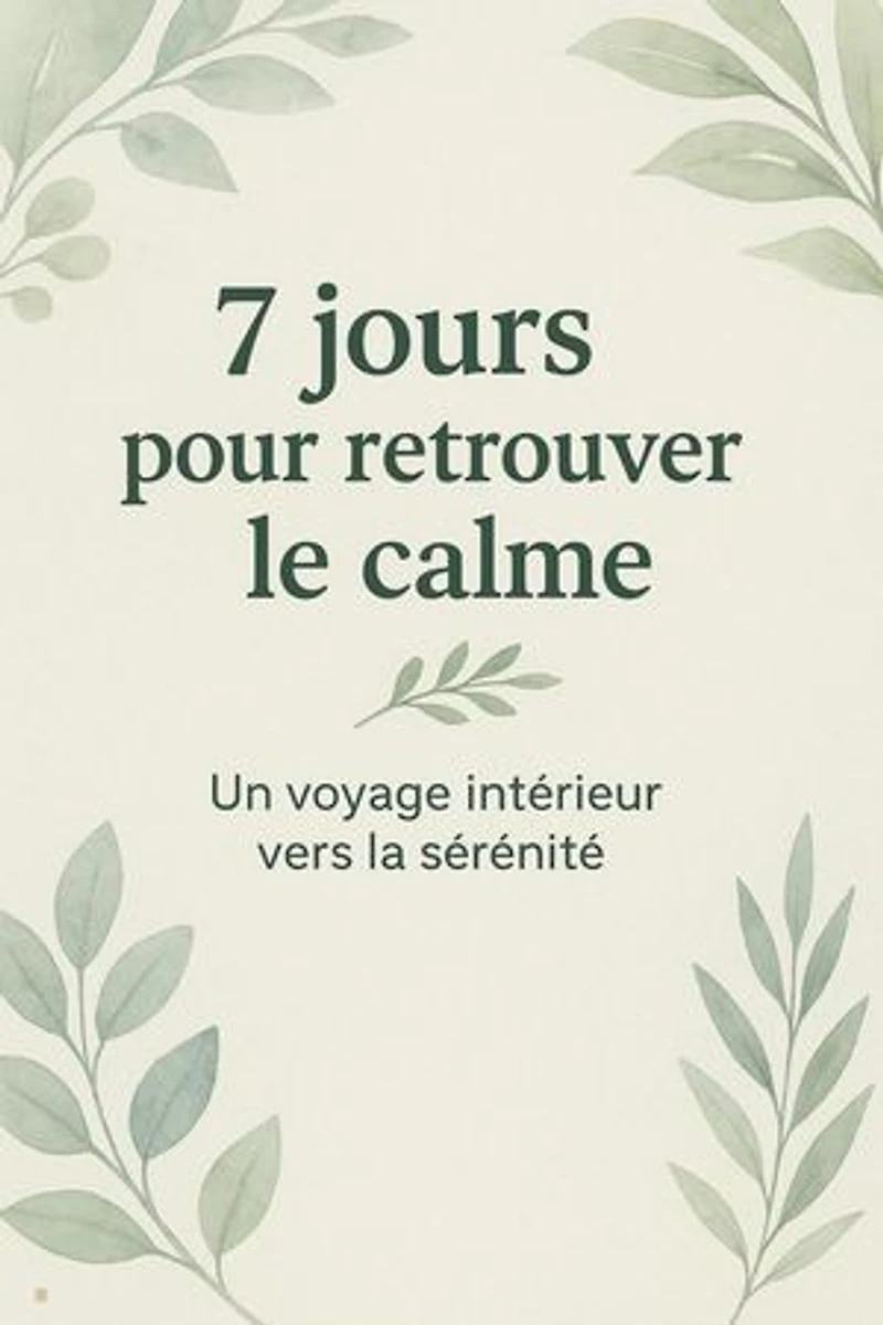 7 JOURS POUR RETROUVER LE CALME