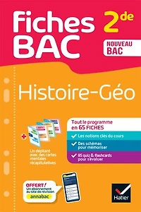 Fiches bac - Histoire-Géographie 2de: tout le programme en fiches de révision détachables