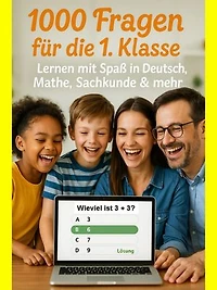 1000 Fragen für die 1. Klasse: Lernen mit Spaß in Deutsch, Mathe, Sachkunde & mehr: Ob Mathe, Deutsch oder Sachkunde fein – mit diesen Fragen merkst du's dir ganz allein!