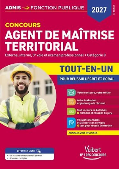 Concours Agent de maîtrise territorial 2027 - Tout-en-un: Externe, interne, 3e concours, examen professionnel - Catégorie C
