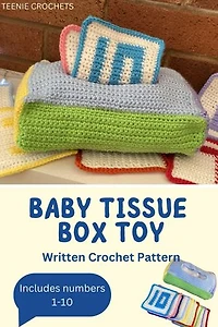 Baby Tissue Box Toy - Written Crochet Pattern