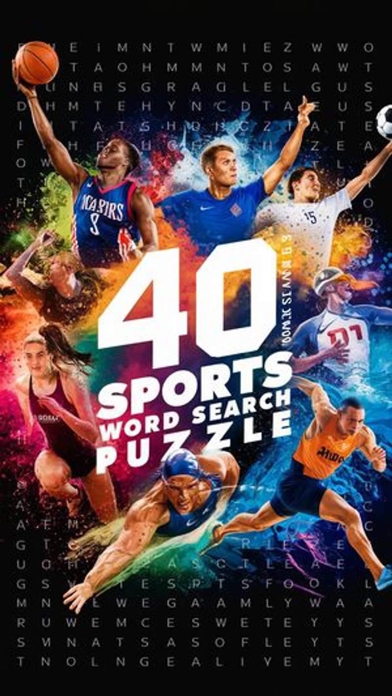 40 SPORTS WORD SEARCH PUZZLE