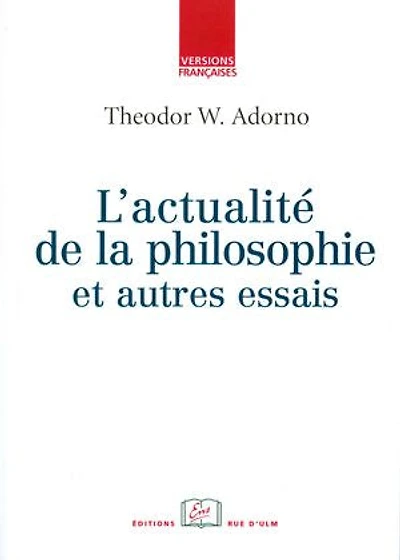 L'actualité de la philosophie