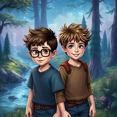 Heroic Friends Nathaniel and David Triumph Over Evil Wizard Malgrin and Save the Kingdom