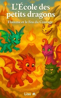 Livre pour enfant illustré : L’École des petits dragons: Flamme et le Feu du Courage