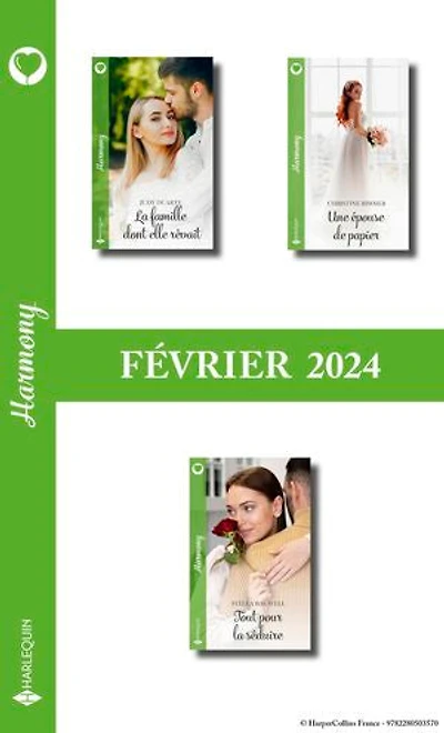 Pack mensuel Harmony - 3 romans (Février 2024)
