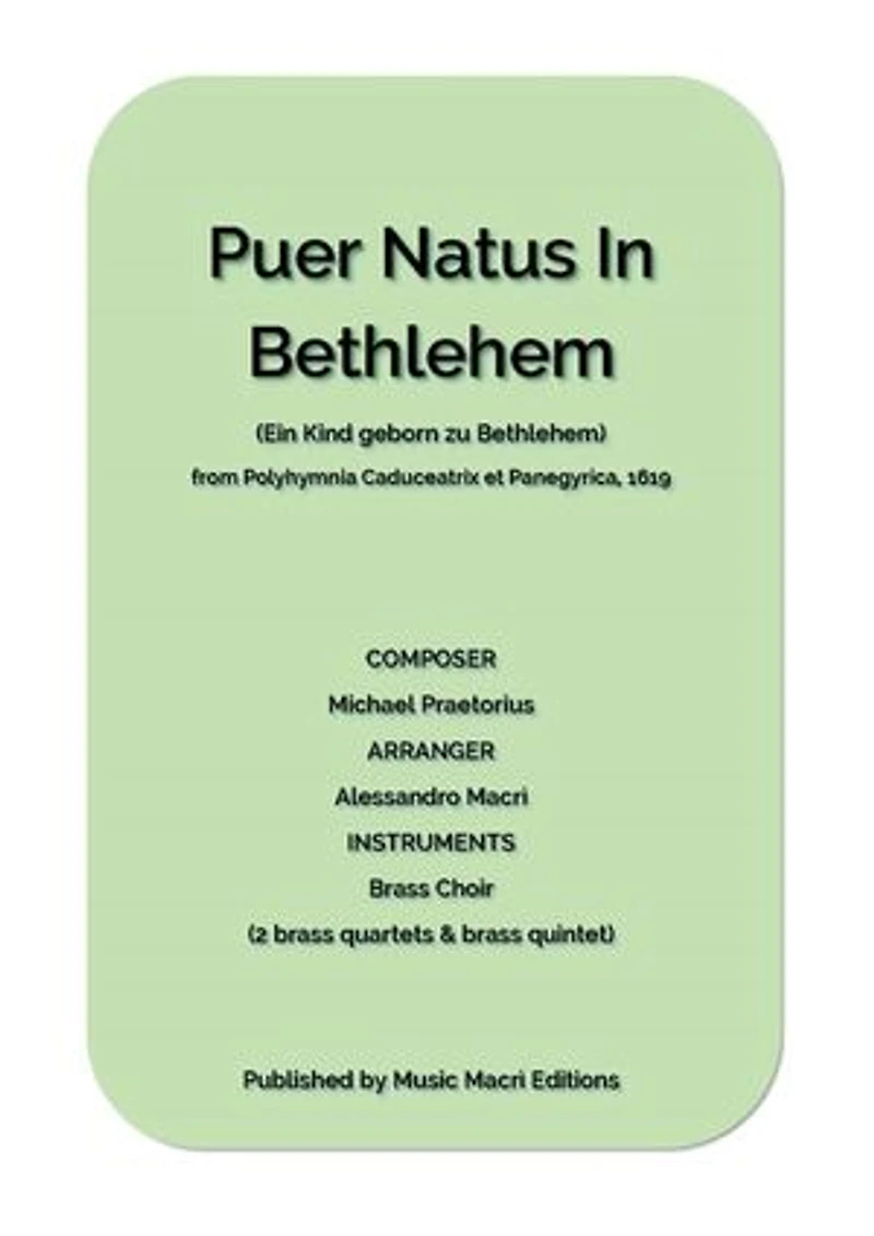 Puer Natus In Bethlehem (Ein Kind geborn zu Bethlehem): for Brass Choir (2 brass quartets & brass quintet)
