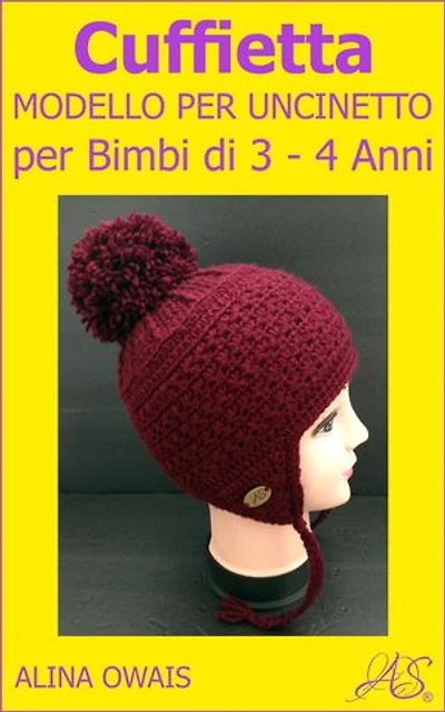 Cuffietta Modello per Uncinetto per Bimbi di 3 - 4 Anni