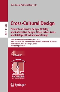 Cross-Cultural Design. Product and Service Design, Mobility Automotive Cities, Urban Areas, Intelligent Environments Design