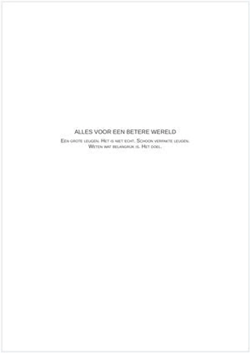 Alles voor een betere wereld