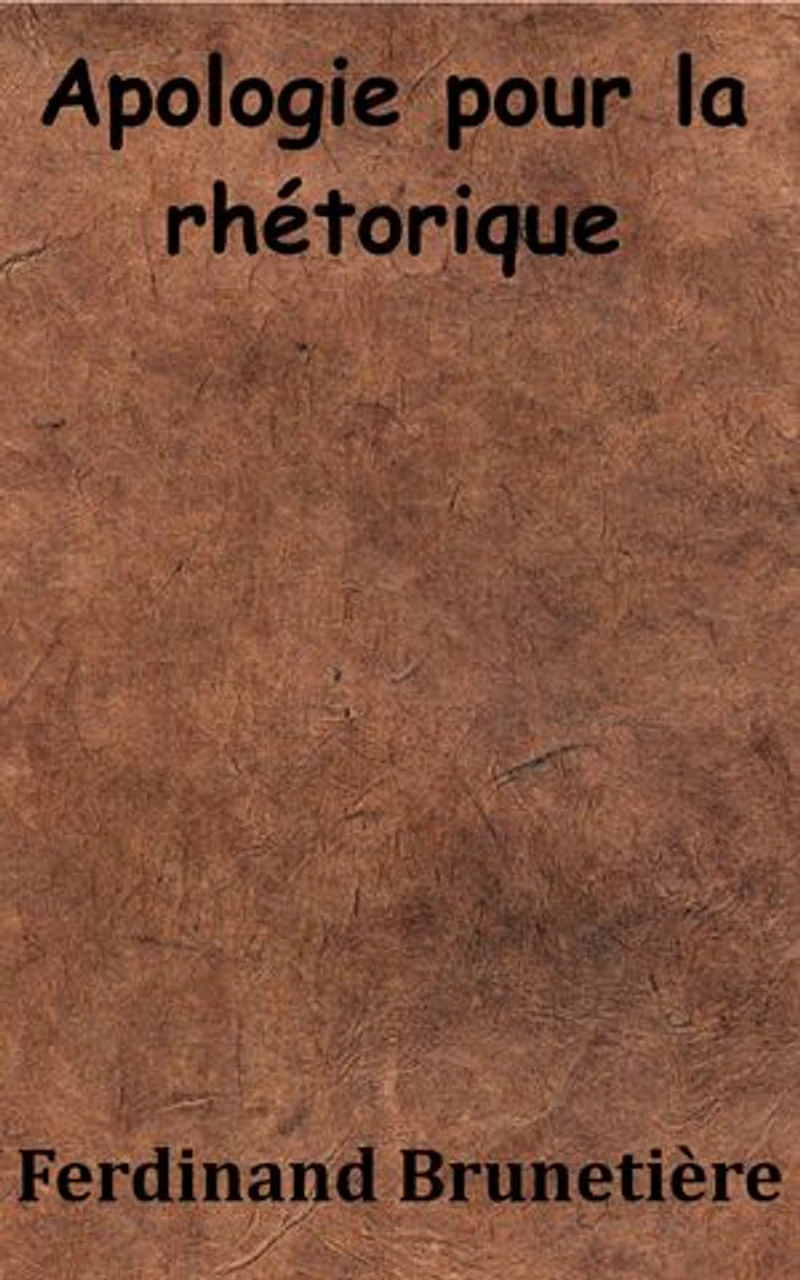 Apologie pour la rhétorique